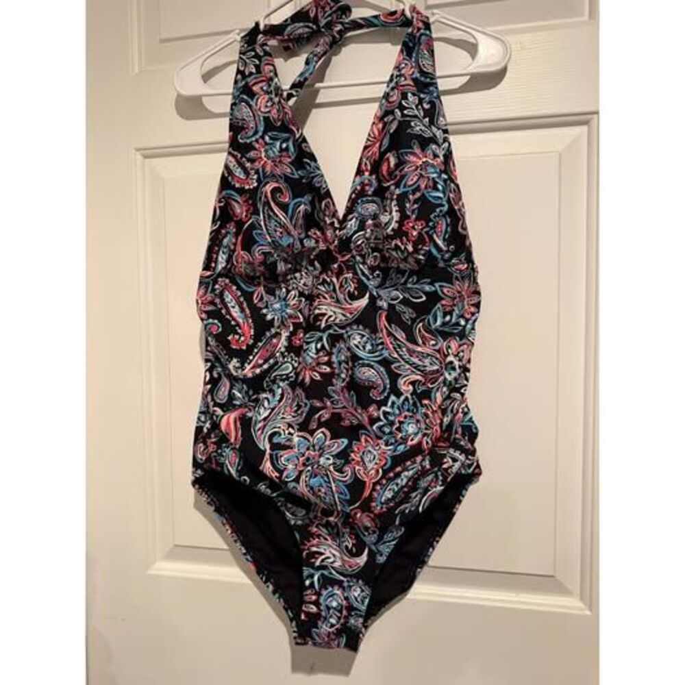 085. Time and True halter neck one piece swimsuit
